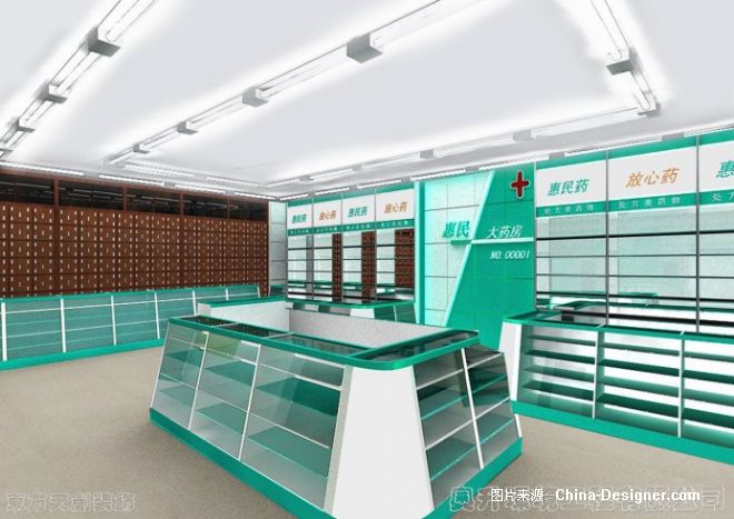 藥店設(shè)計 藥店門頭設(shè)-丁一的設(shè)計師家園:丁一.設(shè)計工作室